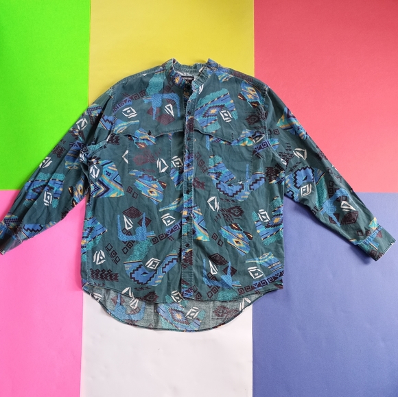 Vintage 1990s Frontier Series Southwestern Shirt - Picture 6 of 7